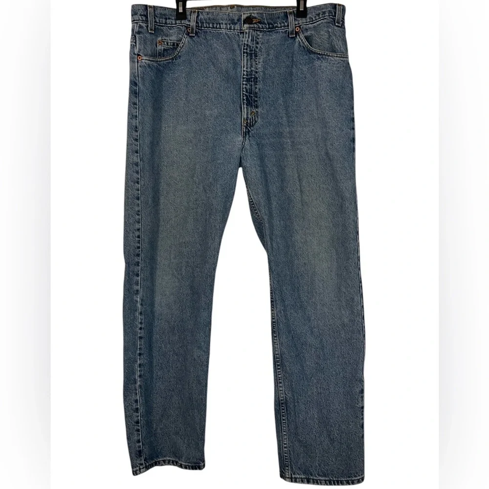 Vintage 505 Orange Tab Levi's Regular Fit Straight Blue Jeans